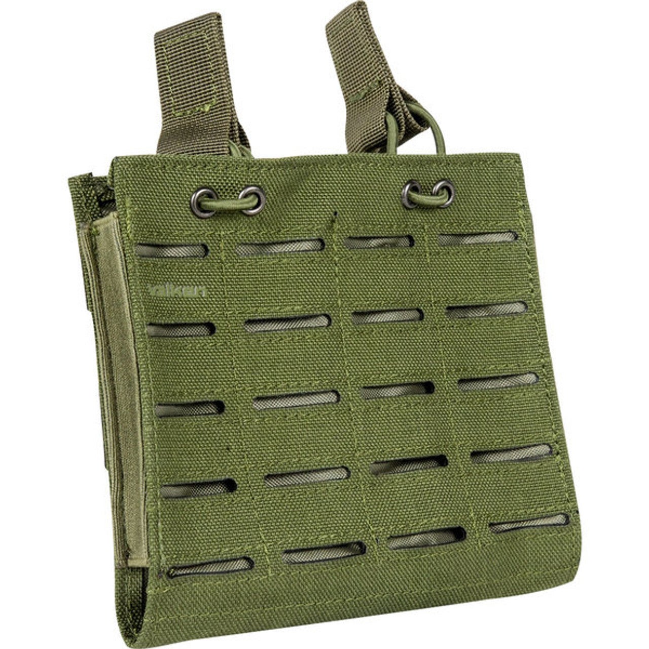 Valken MOLLE Double M4 Magazine Pouch - Black, 600D Fabric, Adjustable Straps, Airsoft & Tactical Use